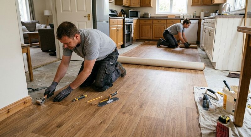 Linoleum Floor Installation in Plano, TX