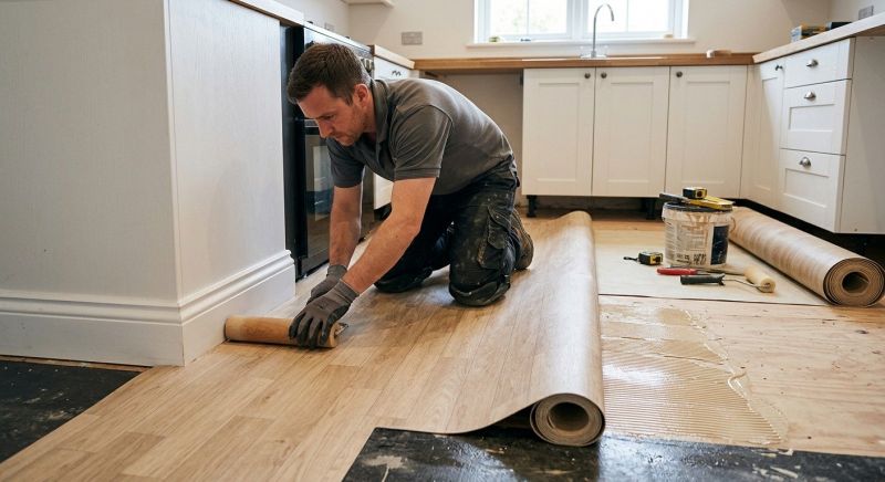 Sheet Linoleum Installation in Argyle, TX