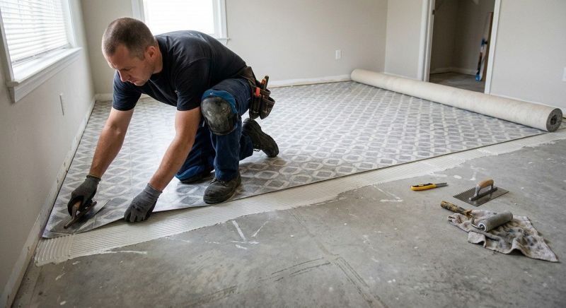 Sheet Linoleum Installation in Rowlett, TX
